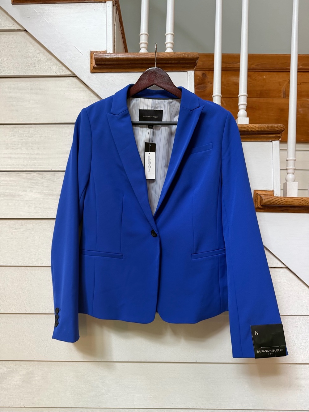 Banana Republic Women's Royal Blue Single-Button Blazer